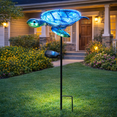 thumbnail image 3 of MUMTOP Outdoor Bird Bath Solar Birdbath Small Birdfeeder with Turtle Metal Stake for Garden Yard Outside Decor, 3 of 7