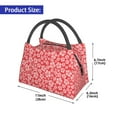 thumbnail image 2 of Disketp Red Hibiscus Flower Bolsa Térmica Estampada, Bolsa Térmica Aislante para Almuerzo, Playa y Campamento, 2 of 6