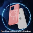 thumbnail image 5 of TECH CIRCLE Magnetic Phone Case for iPhone 15 (2023 Release) 6.1", Compatible with MagSafe, Woven Texture Translucent Back Cover, Shockprooof Protective Lightweight Slim Case, Pink, 5 of 9