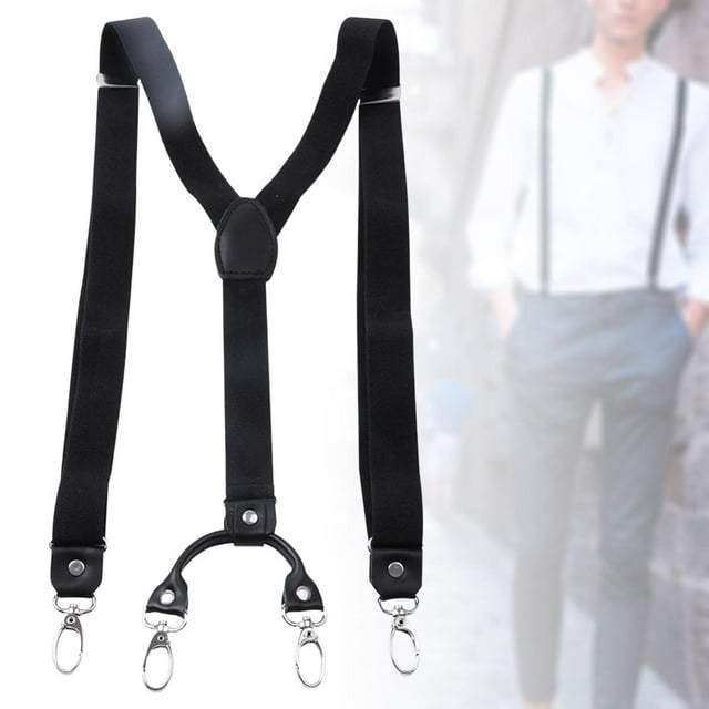 para hombre s giratorios Elástico Y trasero Heavy Duty 1" Belt Negro Hugo tirantes para hombre
