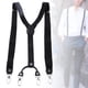 thumbnail image 1 of para hombre s giratorios Elástico Y trasero Heavy Duty 1" Belt Negro Hugo tirantes para hombre, 1 of 8