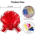 thumbnail image 2 of sxvblly 6 PCS Large Pull Bows 6 Inch Red Bows for Gift Wrapping Wedding Basket Decorated Birthday Party Christmas Gift Boxes Flower Decorations, 2 of 5