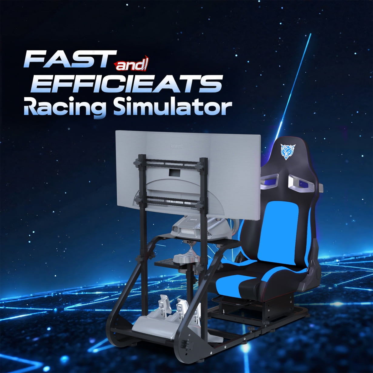 Enhanced and Stable Racing Wheel Cockpit Compatible with Fanatec Thrustmaster Logitech PXN Adjustable Driving Simulators for PS5 Xbox PC Gaming Setup