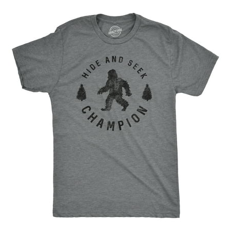 Mens Hide And Seek Champion Tshirt Funny Bigfoot Tee For (Best Hide And Seek Champions)