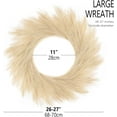 thumbnail image 3 of TETOU Artificial Pampas Grass Wreath, 26" Faux Pampas Grass Decor for All Seasons Home Boho Fall Modern Decoration - Beige, 3 of 11