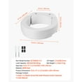 thumbnail image 4 of VEVOR Raised Toilet Seat, 300 lbs Load Capacity, 3.5-Inch Lift Height, Commode Elevated Toilet Seat Riser with Enlarged Opening for Seniors, Elderly, Handicap, Disabled, and Adults, Fits Round Bowl, 4 of 9