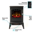 thumbnail image 4 of e-Flame USA Aspen Freestanding Electric Fireplace Stove, 3D Log, and Fire Effect (Black), 4 of 11