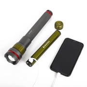 Swiss Tech Erleuchten 3000 Lumen LED Flashlight, IP67 Waterproof, Drop Resistant, Rechargeable Flashlight with Emergency Power Bank
