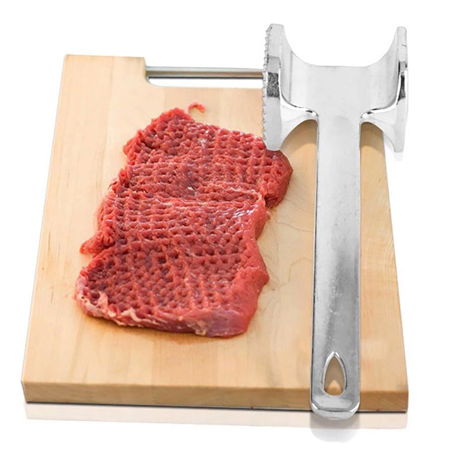 Hemoton Meat Mallet Tool For Kitchen BBQ Meat Hammer Meat Tenderizer  Stainless Steel Steak Pounder For Beef Veal Chicken Dishwasher Safe Easy  Clean