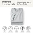 thumbnail image 4 of Lands' End Essentials Men's Crew Neck T-Shirt 3 Pack - Premium Cotton Tee, Casual Regular Fit, 4 of 6