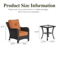 thumbnail image 6 of LayinSun 3 Pieces Patio Furniture Sets, Outdoor Wicker Conversation Set with Armchairs and 6" Thick Cushion for Deck Garden Backyard, 6 of 6