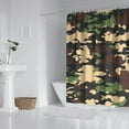 thumbnail image 2 of Tactical Army Camo Shower Curtain with Woodland Desert Military Camouflage Design, Waterproof Fabric Bathroom Shower Curtain with Hooks, Machine Washable, Outdoor Hunting Style, 2 of 5
