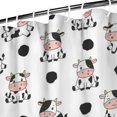 thumbnail image 3 of White Cow Black Dot Cow Pattern Shower Curtain 84"x72" ,Bathroom Decorative Shower Curtains Set with 12 Hooks,Modern Waterproof Washable Shower Curtain, 3 of 6