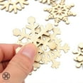 thumbnail image 5 of Luxtrada 10 Pieces Christmas Wooden Snowflake Cutouts Embellishments Hanging Ornaments for Christmas Tree Decoration Kids Crafts with Twines (10pcs), 5 of 9