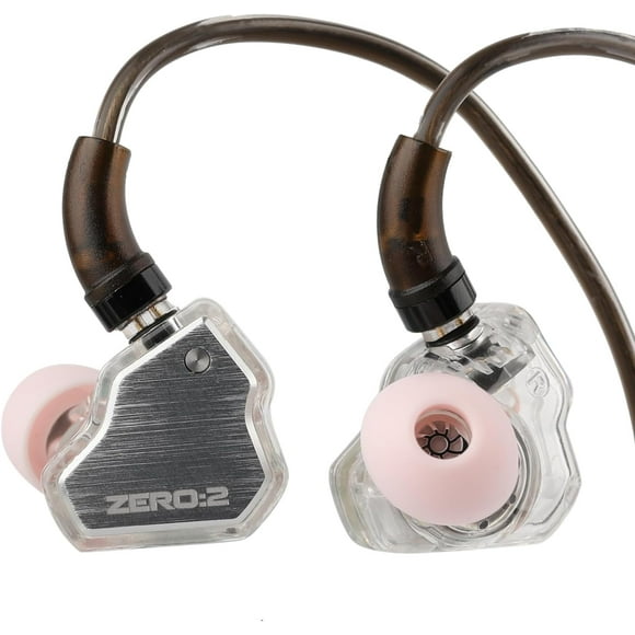 SHIQI-7Hz x Crinacle Zero:2 in Ear Monitor, Updated 10mm Dynamic Driver IEM, Wired Earbuds Earphones, Gaming Earbuds, with OFC IEM Cable for Musician (Silver)
