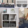 thumbnail image 4 of Superio 22L Large Ribbed Storage Bin with Lid, Plastic (2 Pack, Grey and White), 4 of 7