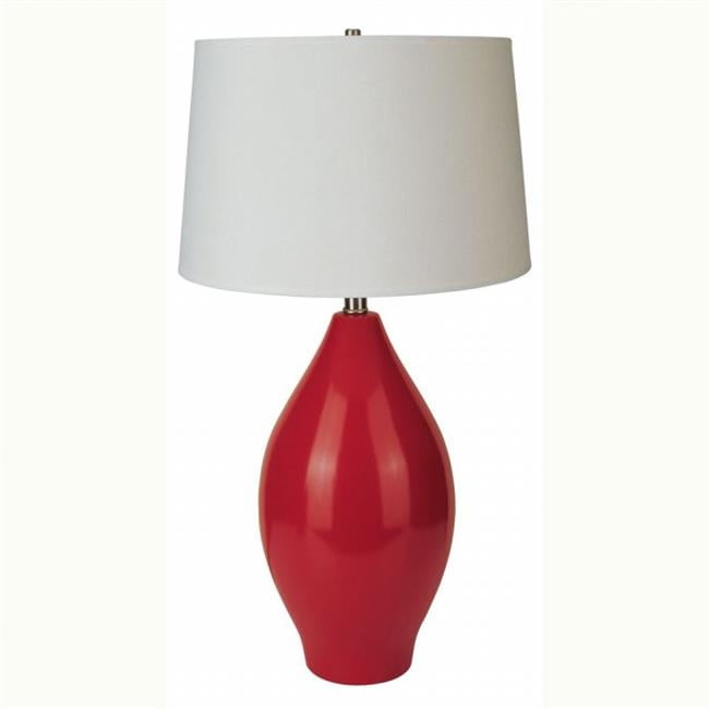 28 Ceramic Table Lamp Red