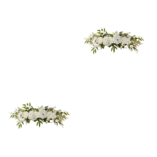 Decoración de flores artificiales Inteprter 2Conjunto Blanco