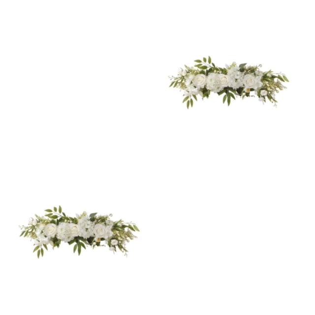 Flor artificial Yuarrent Banquete interior Decoración Blanco 2piezas