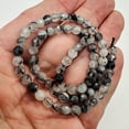 thumbnail image 2 of Shine! Natural Untreated Tourmalinated Quartz Faceted Round Bead Strand | 6 mm |, 2 of 11