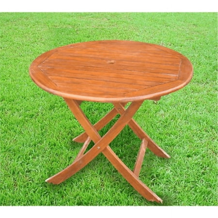 International Caravan VF4118 Outdoor 38 in. Round Folding Table