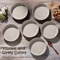 thumbnail image 4 of Vesteel Pasta Bowls Set of 6, 32oz Large Salad Bowl for Home Kitchen, Ceramic Serving Plates for Soup, Cereal, Fruits, Microwave & Dishwasher Safe, Cappuccino Brown, 4 of 9