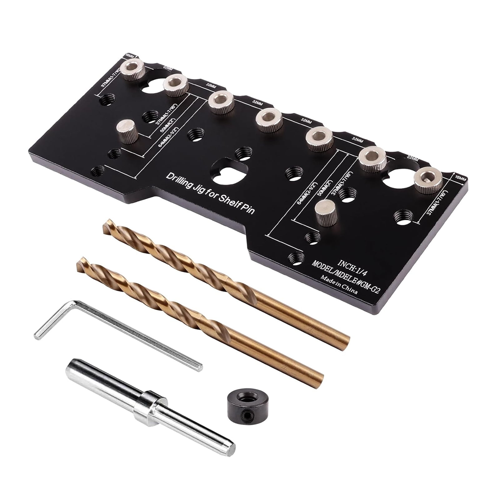 Sylvtty Cabinet Adjustable Shelf Jig Drill Guide Rustproof Corrosion Resistant High Accuracy Cabinet Hole Drilling Template Woodworking Tool