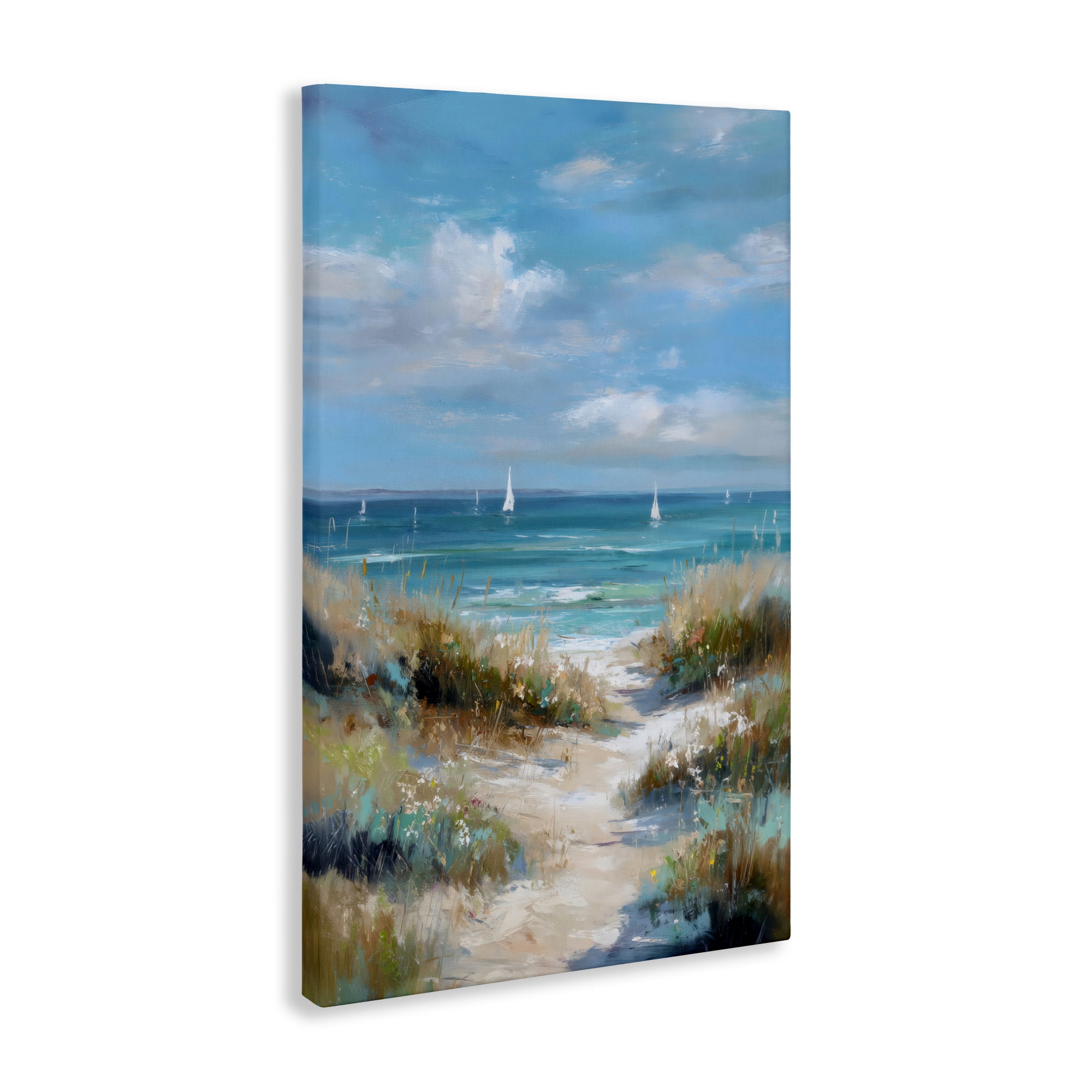 Stupell Industries Sailboat Path Impression Canvas Wall Art, design by Petal Prints Design