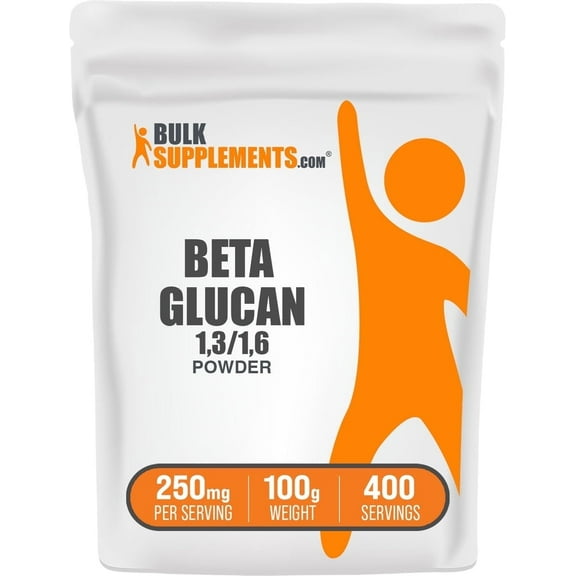 BulkSupplements Beta Glucan 1,3/1,6 Powder, Dietary Supplement, Immune Support, 100g, 400 Servings