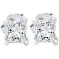 thumbnail image 1 of G/SI .65 ct Princess Cut Diamond Studs 14k White Gold, 1 of 2