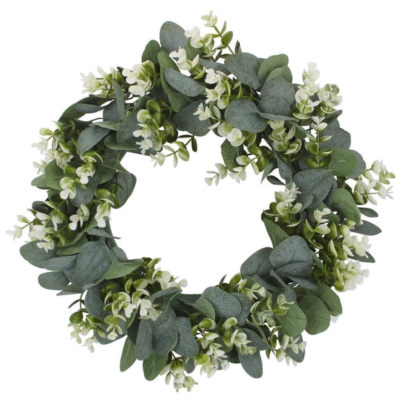Green Eucalyptus Wreath Artificial Eucalyptus Leaves Wreath Spring Summer Greenery Wreath For Front Door Garden Outside Decor