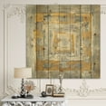 thumbnail image 2 of Designart 'Abstract Gold Glam on Grey Tapestry I' Transitional Print on Natural Pine Wood, 2 of 3