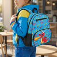 thumbnail image 3 of Jeiento Dragon Toddler Backpack for 2-5 Year Old Boys, 13.5 Inch Preschool Bag, Lightweight Kids Bookbag with 2 Front Pockets & 2 Mesh Side Pockets, Blue, 3 of 7
