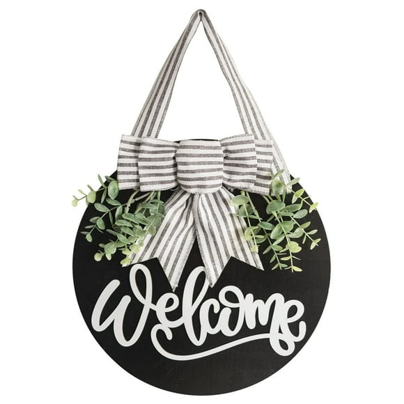 Letrero de bienvenida Learan para decoración de guirnaldas en la puerta de entrada para todas las estaciones