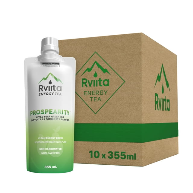 Thé Énergisant Rviita Prospérité Pomme Poire, 355 mL, pochette refermable