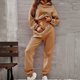 thumbnail image 1 of Casual Women Sets Solid Hooded Sweatshirt Jogger Pants Suit Tracksuit Matching, 1 of 8