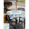 thumbnail image 4 of Outdoor Tablecloth with Umbrella Hole and Zipper, Green Blue Pumpkins Fall Square Table Cloth 60x60 Inch Waterproof Tablecloth, Autumn Botanical Thanksgiving Picnic Table Cover for Patio Camping, 4 of 7