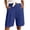 Blue, variant on Womens Shorts Dressy Wide Leg Summer Shorts High Waisted Tailored Pleated Business Casual Work Trouser Shorts (Brown, XL)