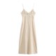 thumbnail image 5 of HH TRAF Nueva Moda Mujeres Sexy Sin Mangas Espalda Descubierta Cuello En V Honda Vestidos Largos Mujer Vestido De Una Sola Botonadura Decorado Honda Mujer, 5 of 5
