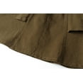 thumbnail image 6 of LittleSpring Jean Skirt for Little Girls Pleated Elastic Waistband Skirts with Liner Army Green Tutu Skorts Size 7-8, 6 of 6
