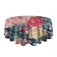 thumbnail image 5 of Pioneer Flower Floral Print Pattern Round Tablecloth 60"x60",Wrinkle Wipeable Table Cloth for Kitchen Dining Room Picnic Patio Party, 5 of 6