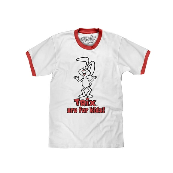 Tee Luv Trix Are For Kids Cereal Rabbit Mascot Ringer Tee Shirt (Men's) (S)