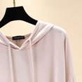 thumbnail image 4 of Endives Women's Long Sleeve T-shirt Loose Fitting Oversized Hooded T Shirt Casual Basic Slimming Sun Protective Thin Top, 4 of 5