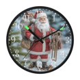 thumbnail image 2 of Voice Activated Clock with Glow Light 12 Inch Large Silent Wall Clock Battery Operated for Home Decor Santa Claus, 2 of 8