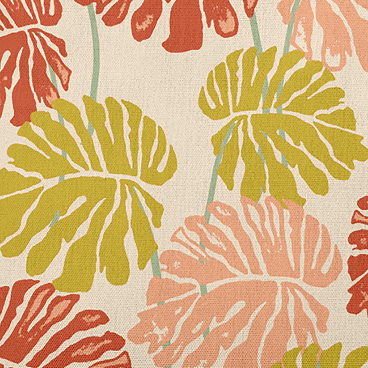20" x 14" Simply Daisy Big Leaves Polyester Indoor/Outdoor Pillow, Mustard Qty 1