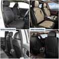 thumbnail image 7 of DIKSOAKR Seat Covers for Toyota Highlander 2008-2025 Front Set Faux Leather Seat Cover Waterproof Scratch Resistant Seat Protector Airbag Compatible (Black&Beige), 7 of 7