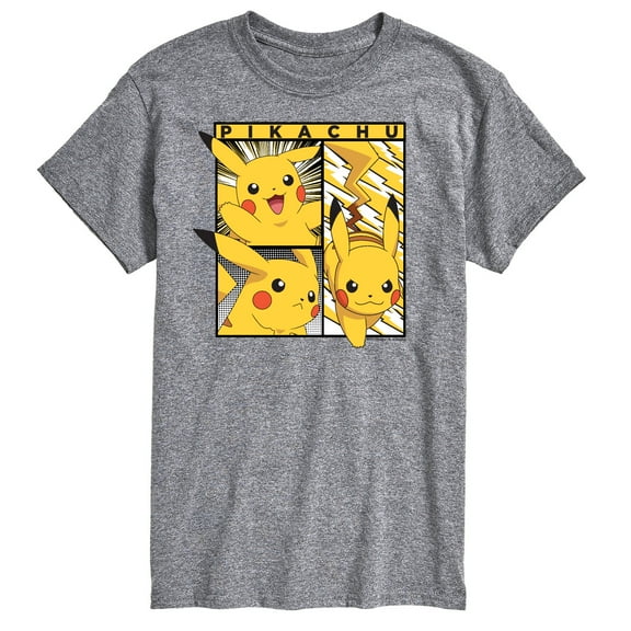 Pokémon - Pikachu Poses Art - Men's Short Sleeve Graphic T-Shirt
