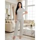 thumbnail image 2 of Conjunto 3 Piezas Blusa Casual con Short y Pantalón a Rayas Outfit Versátil y Cómodo para Mujer, 2 of 5
