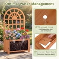 thumbnail image 4 of ELLEGNT 1 PCS Wooden Raised Garden Bed with Trellis – 48" Planter Box, Drainage Holes Brown, 4 of 9