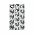 thumbnail image 1 of Bird Hanging Pocket Organizer, Nature Inspired Russian Folk Pattern with Monochrome Squared Rooster, Printed Polyester Storage Bag with Pockets, 9" x 16", Charcoal Grey and White, 1 of 2